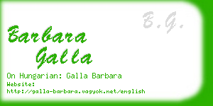 barbara galla business card